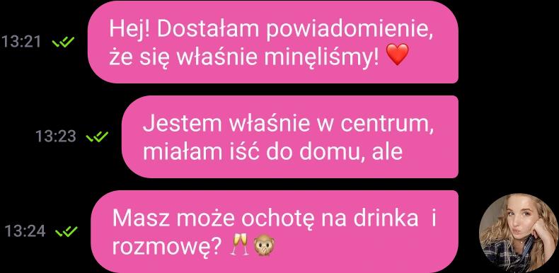 Ekran czatu w aplikacji